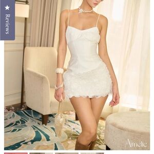 NEW (Mary) White Mini Dress from Amelie Official